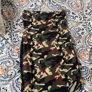 camo tube dress